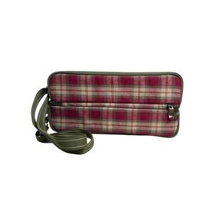 NWT Longaberger Homestead Plastic Wine Cups Plaid Crossbody Bag